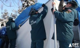 Зимние палатки МЧС в Крыму