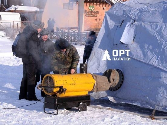 Обогрев палаток: печь и тепловая пушка