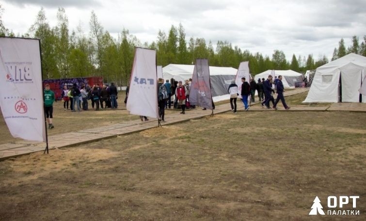 Каркасные палатки на «Гонке героев» в Сертолово